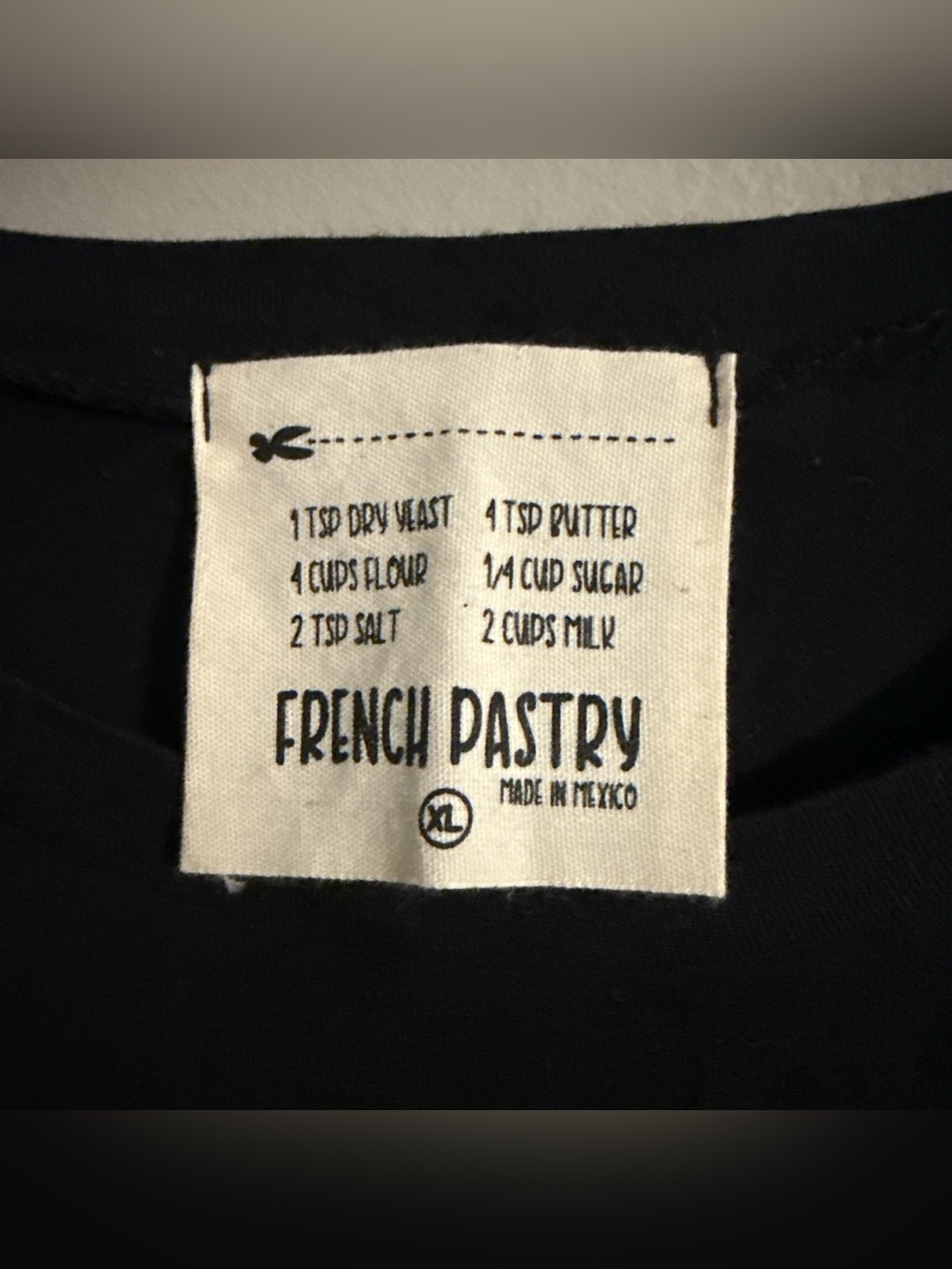 French Pastry Black cropped skeleton graphic tee sz XL ✨ - Picture 2 of 5